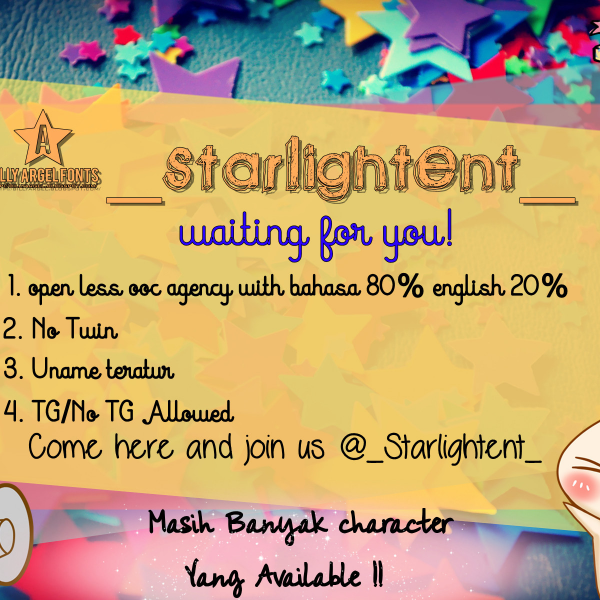 NEW OPEN LESS OOC AGENCY ^^ Promote Acc of @_starlightent_