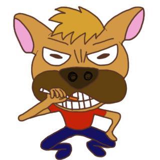 オレは田舎生まれの一匹ブルドック、ブル男だ！これからオレは家族や仲間とともに都会のLINEスタンプに進出するぜ。みんなチェケラッッッ★