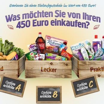 Holen Sie sich einen Supermarkt €450 Gutschein!