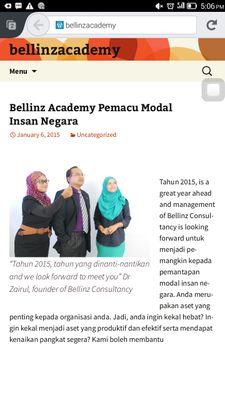 Bellinz Academy-: melaksanakan kursus2 berbentuk komunikasi IMC/NLP, keusahawanan, serta pelbagai kursus motivasi
 Website:  //http:http://t.co/19j4ZffgcK