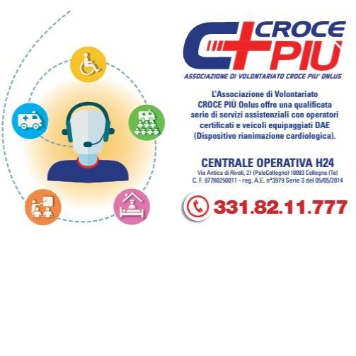 L'Associazione di Volontariato Croce Più Onlus offre una qualificata serie di servizi assistenziali con operatori certificati e veicoli equipaggiati DAE