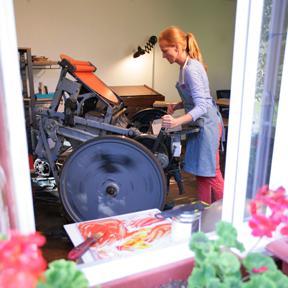 Letterpress studio in Bozeman, Montana.