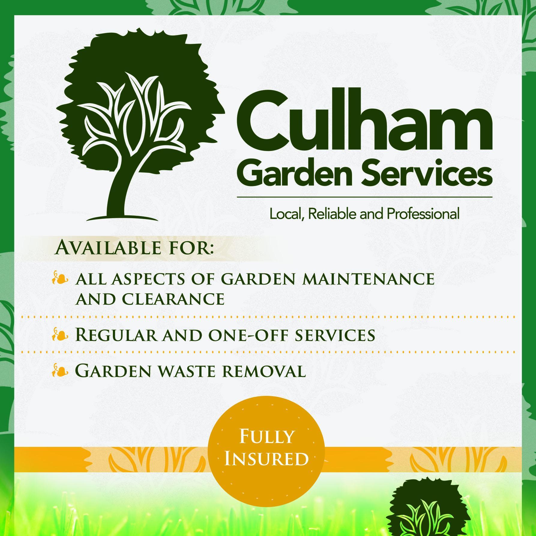 All Aspects of Garden Maintenence and Clearance. Public Liability Insured. Local, Reliable, and Professional James@culhamgardenservice.co.uk