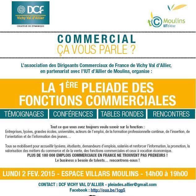 Commercial ça vous parle ? La 1ère pleiades des fonctions commerciales. Témoignages, conférences, tables rondes et rencontres avec des professionnels.