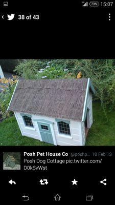The Posh Pet House Company. Specialists in the construction of bespoke Pet homes, if your looking for something a bit special for your little friends.