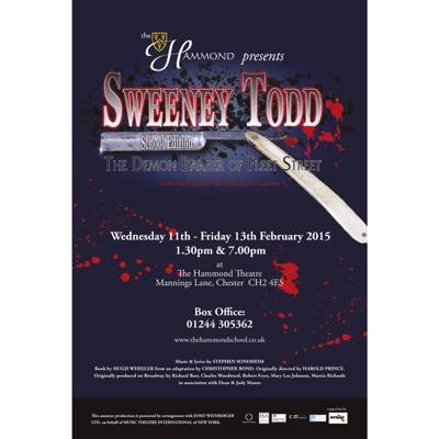 Sweeney_Hammond's profile picture. 'Sweeney Todd; The Demon Barber Of Fleet Street' Sondheim's thrilling masterpiece performed by Hammond Students! Feb 11th - 13th @TheHammond1