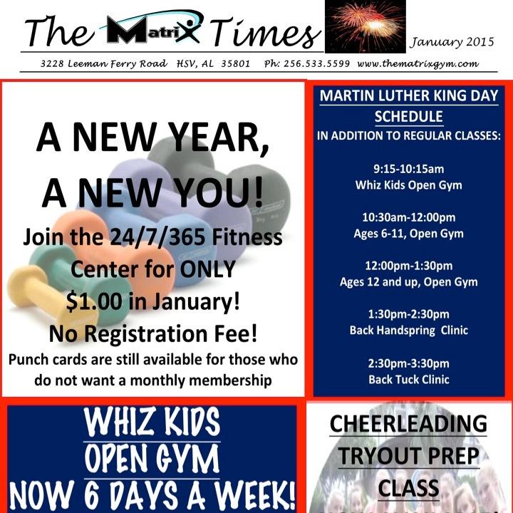 Located in Huntsville, AL, The Matrix is a 40,000 sq ft home to gymnastics, cheerleading, fitness, birthday parties, and MUCH MORE!