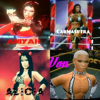 Carmasutra, Alicia, Aniyah, and Von