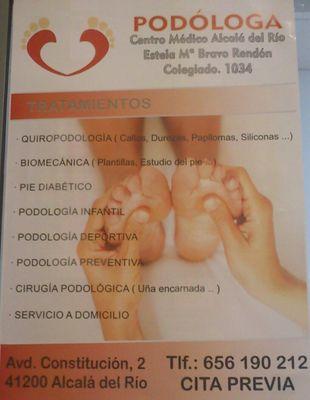 Clínica especializada en el pie.                                 Salud en tus pies, bienestar en tu ser.                           656 190 212