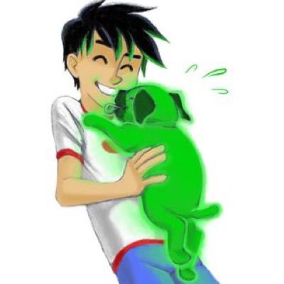I'm Cujo, the ghost dog! I was in the human world looking for a squeeky toy when I met the halfa, now I'm trying to become his dog!