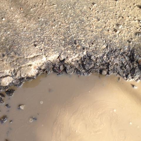 This twitter feed highlights the unsafe state of a public road in NW Hampshire.