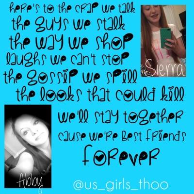 Abby and Sierra~ Subscribe to our YouTube channel :) https://t.co/FTFCDNXzDp Check out our website! ~ We love you all ~