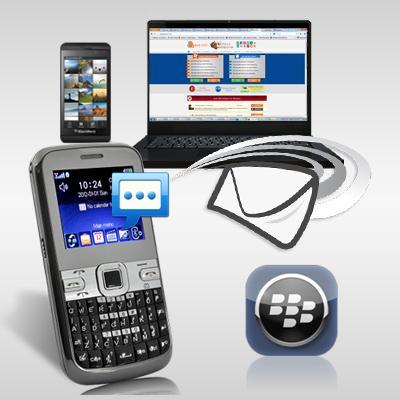 Sms application for blackberry mobile phone helps you to end group text messages from computer to list of contact numbers using major Blackberry mobile phones