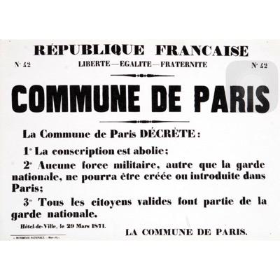 Homenaje al hermoso período histórico denominado La Comuna de París. Ocurrió entre el 18 de marzo 1871 y el 28 de mayo de 1871.