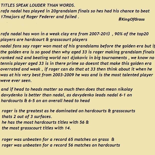 no excuses rafa nadal has played in 20grandslam finals and failed too beat roger federer 's 17 titles #betterer & #stantheman