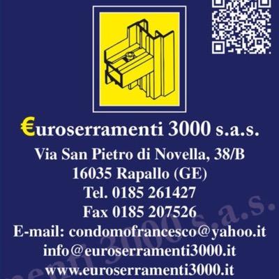 Specialisti dell'alluminio con sede a Rapallo (GE) in Via S. Pietro di Novella 38 b - E-mail: info@euroserramenti3000.it