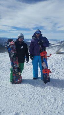 Dedicated snowboarder/fisherman
