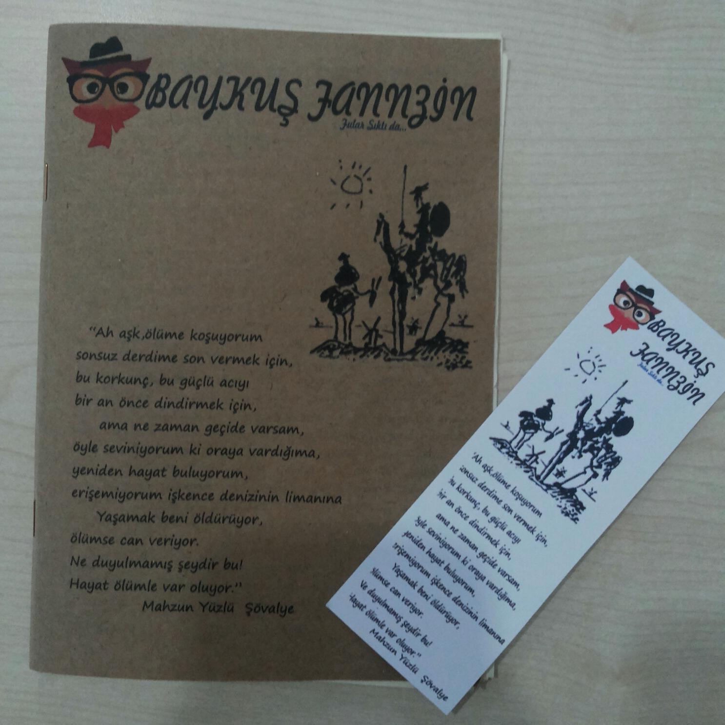 Edebiyat için direnen sanatseverler için Kör Baykuş Fanzin...