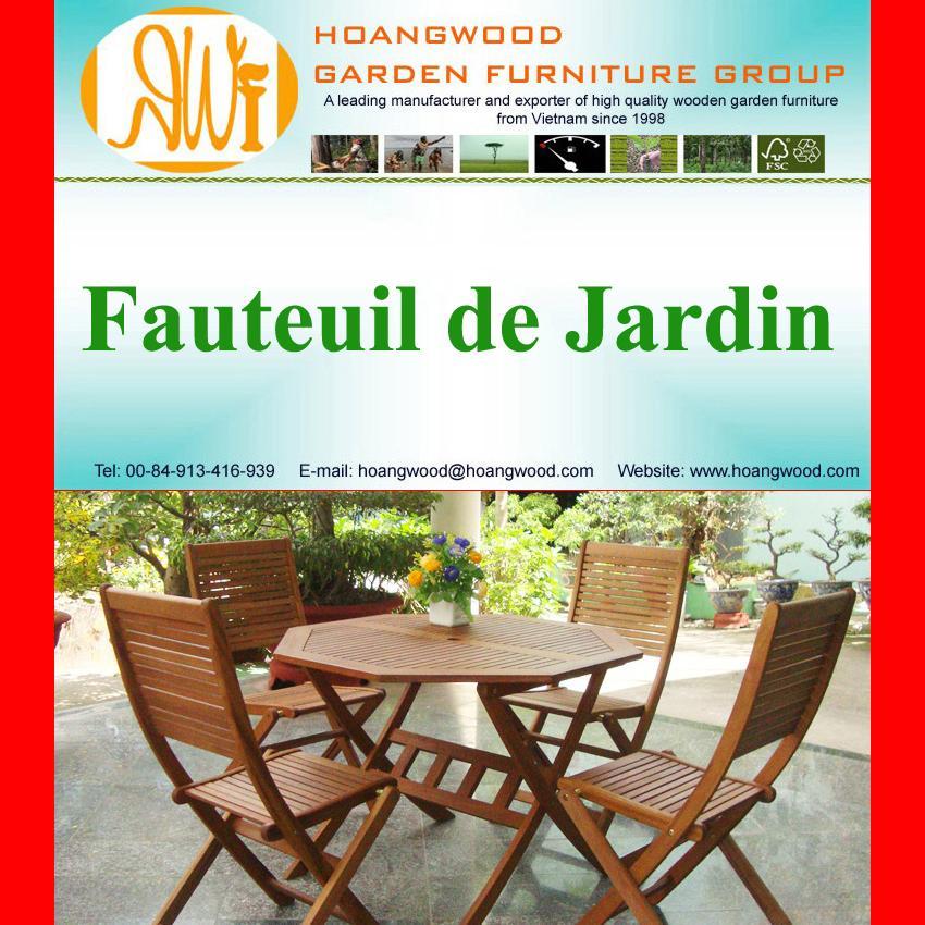 Mobilier de Jardin en bois FSC