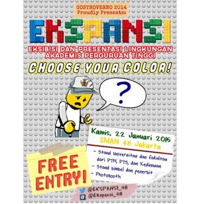 TODAY!!! Ekshibisi Presentasi Lingkungan Akademis Perguruan Tinggi. We'll help you reach the best education. Step Up! One step ahead to your future.