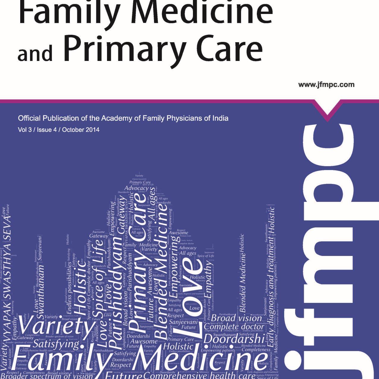 Academy of Family Physicians of India: Official Journal @jfmpc Strengthening primary care in India. Give young doctors chance in UHC! Yes we are interested!