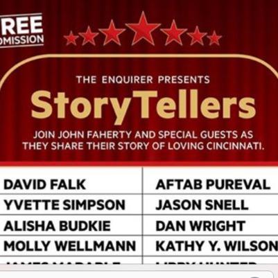 #CincyStorytellers is a night of stories hosted by the @Enquirer.