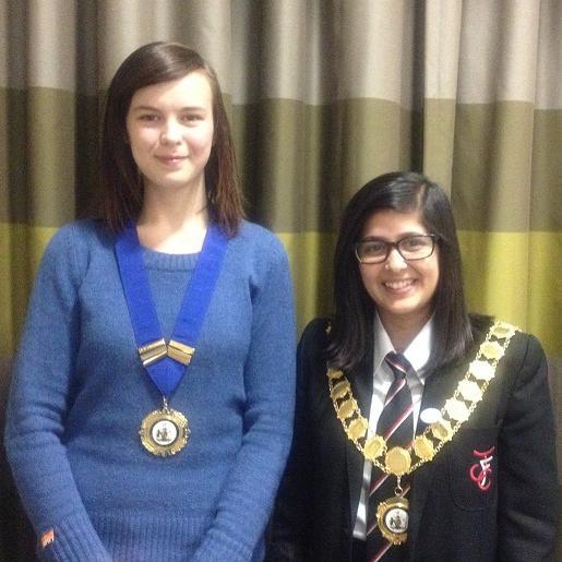 Tara Dudhia (right) is the Young Mayor 4 Melton 2014/15 with Rebecca Smedley Deputy Young Mayor
