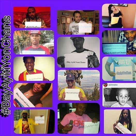 #BayAyitiYonChans Se yon jefò pou tout ayisyen met ansanm, kelkeswa moun ou ye, pou nou pran konsyans pou nou di nap #BayAyitiYonChans !!!