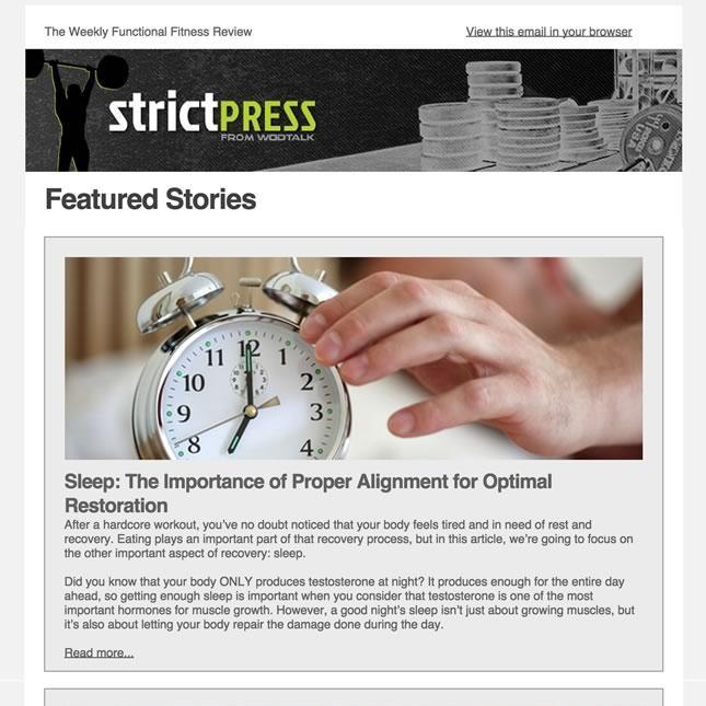 StrictPress's profile picture. Strict Press is a functional fitness newsletter