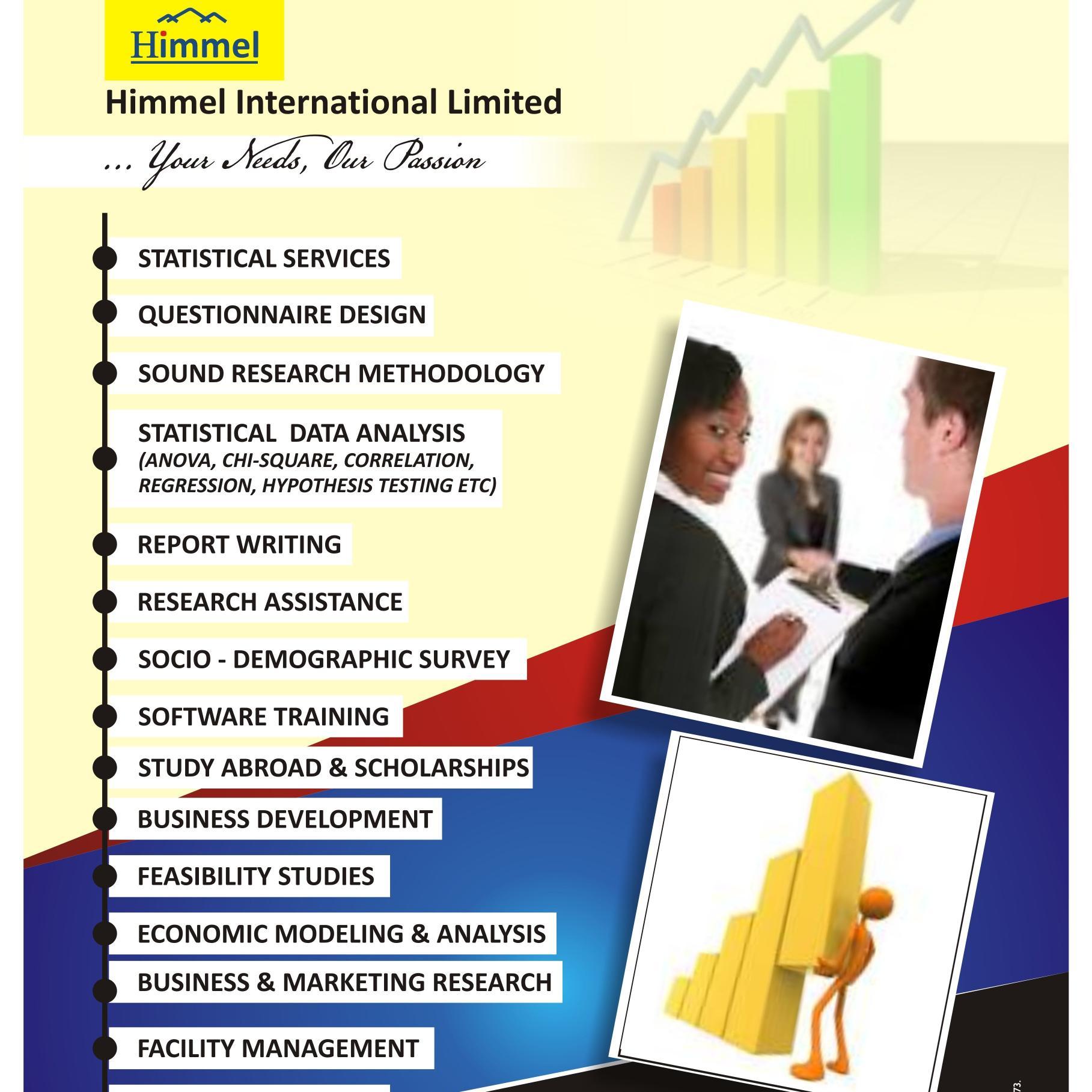 Himmel International is registered to render services in the area of Business development, Statistical Services, human capital development and Procurement