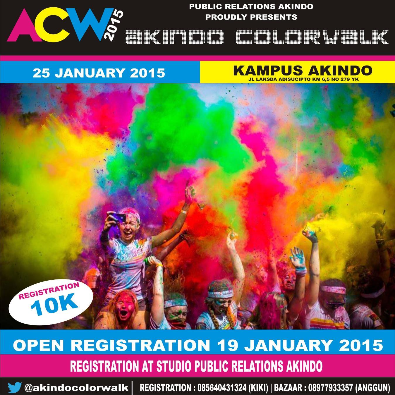 akindocolorwalk's profile picture. The Official Twitter of AKINDO COLOR WALK | registration : 085640431324 (kiki) | bazaar : 08977933357 (anggun)
