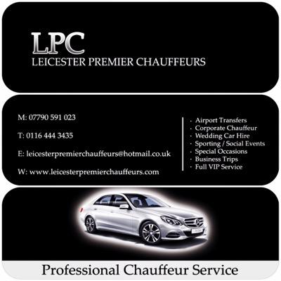 First Class Luxury Chauffeur Service For All Occasions - Airport Transfers, Events, Business Travel, Weddings, Tours. Book Now On 0116 444 3435