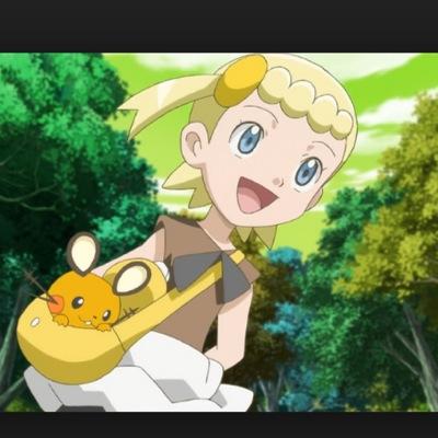 Hi im bonnie and im clements little sister abd the pokemon a carry with me is Dedenne