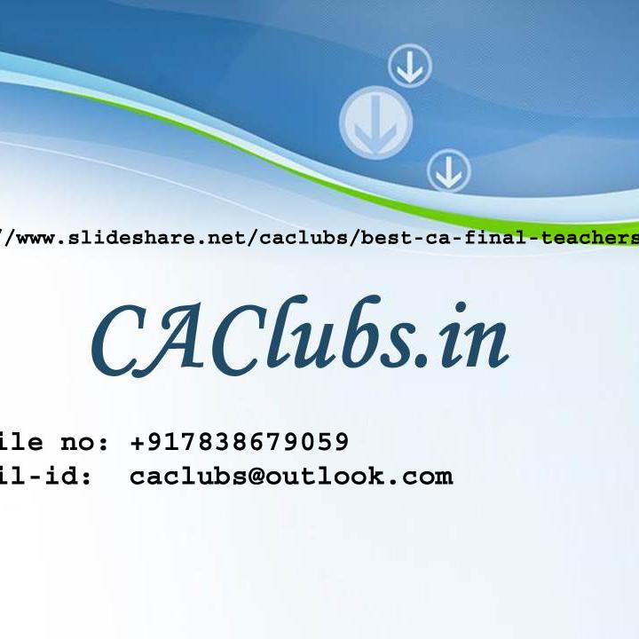 Dear Students! We are providing the list of Best CA Final Faculty Teacher) Of All India to help students to decide about their classes.We are committed to work