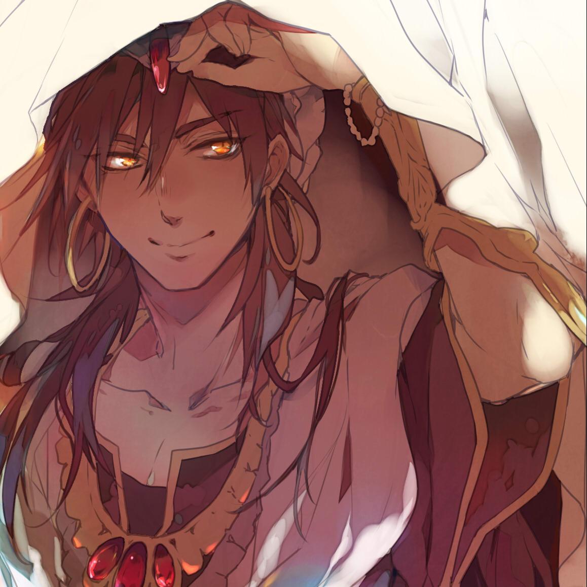 King of Sindria and leader of the Seven Seas Alliance, Dungeon Capturer Sinbad. [Would you like to acompany me with a cup of alcohol?~]