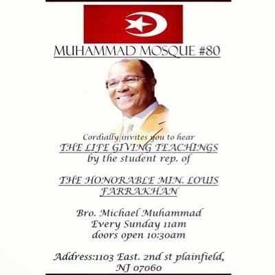 The Official Twitter Page of Muhammad's Mosque No. 80 and Local Representative of The Hon. Minister @LouisFarrakhan - Stud. Minister Michael Muhammad(@Feb1264)