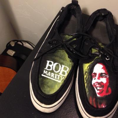 painting new shoes and bags weekly - Gunnar Huscroft