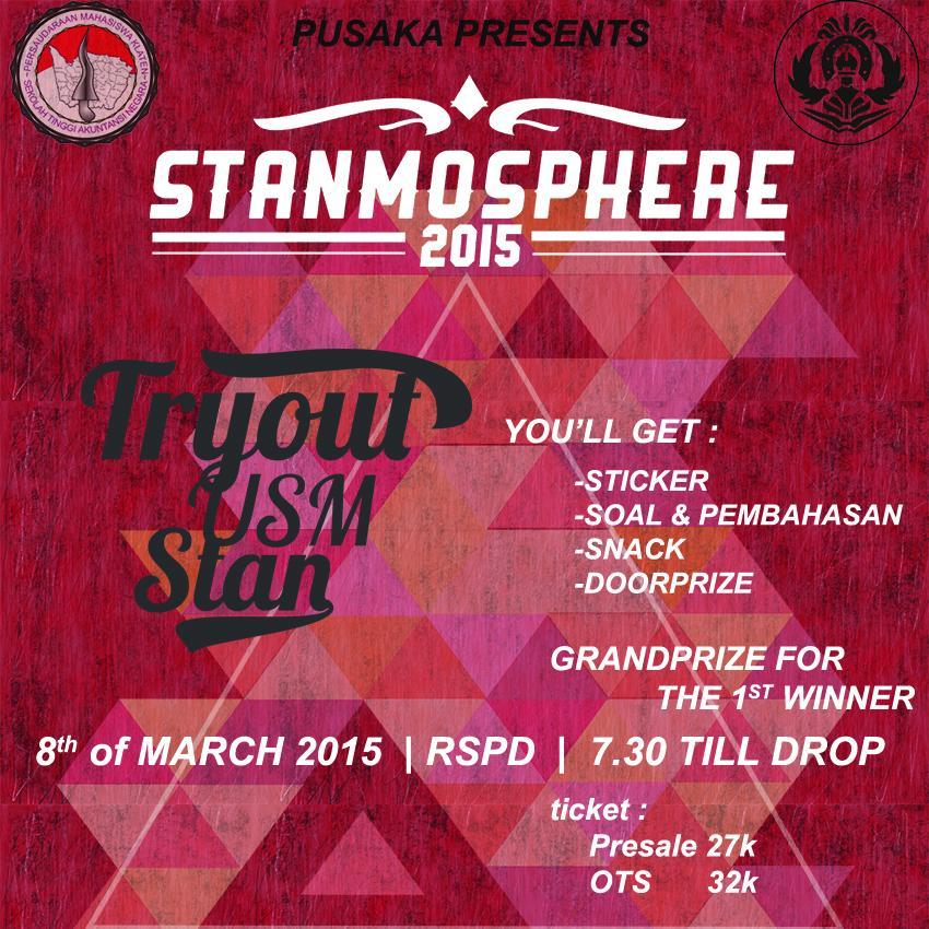 Simulasi USM STAN 2015 by @PUSAKAKLATEN | Minggu, 8/3/15 | Gd. RSPD Klaten | 27rb | Info Tiket: 083866892069 | @STANmosphere