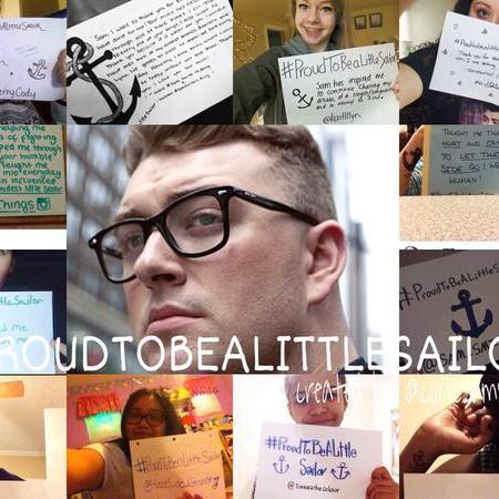 Trying to get Sam To watch the #ProudToBeALittleSailor video in my description!. Tweets from: @iconicsamsmith @SAM_SMITH_FANS ❤️