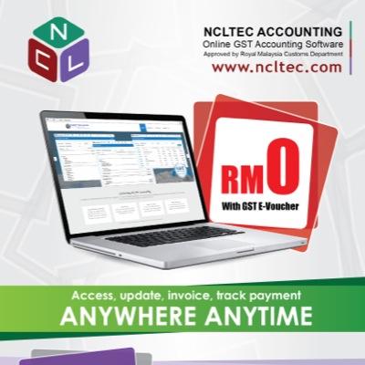 NCLTEC Online Accounting Software Web Based ( GST compliant, GST ready, Certified By RMCD ) Free with SME CORP E-VOUCHER.
PREMIUM ACCOUNTING SOFTWARE