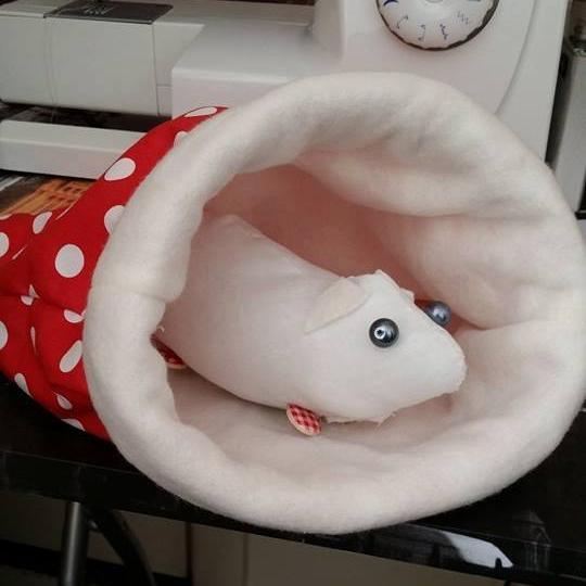 Hand made cuddle cups, snuggle sacks and other fluffy guinea pig treats