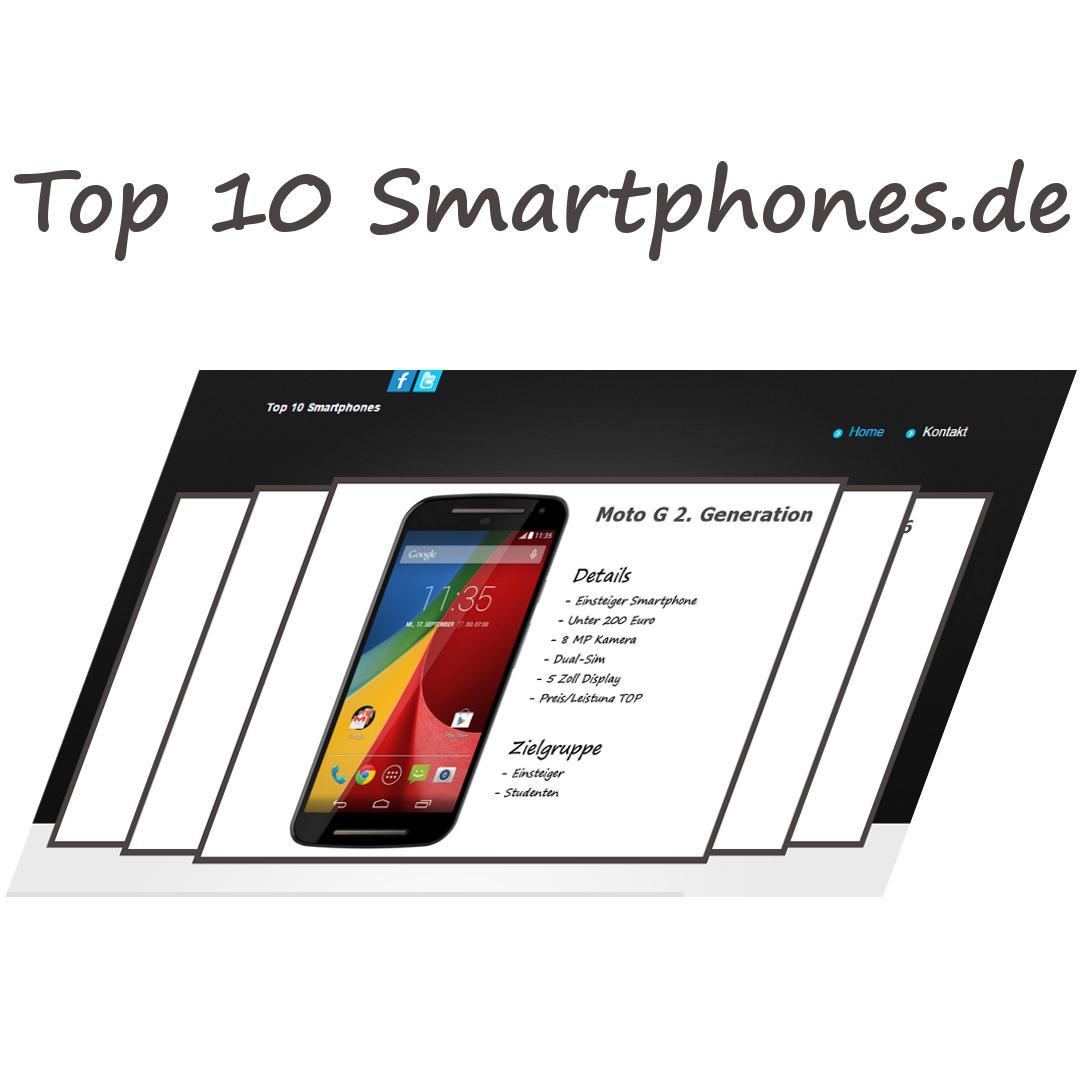 Die besten 10 Smartphones immer im Überblick.