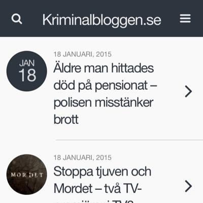 Nyheter kring brott & straff. info(at)kriminalbloggen.se