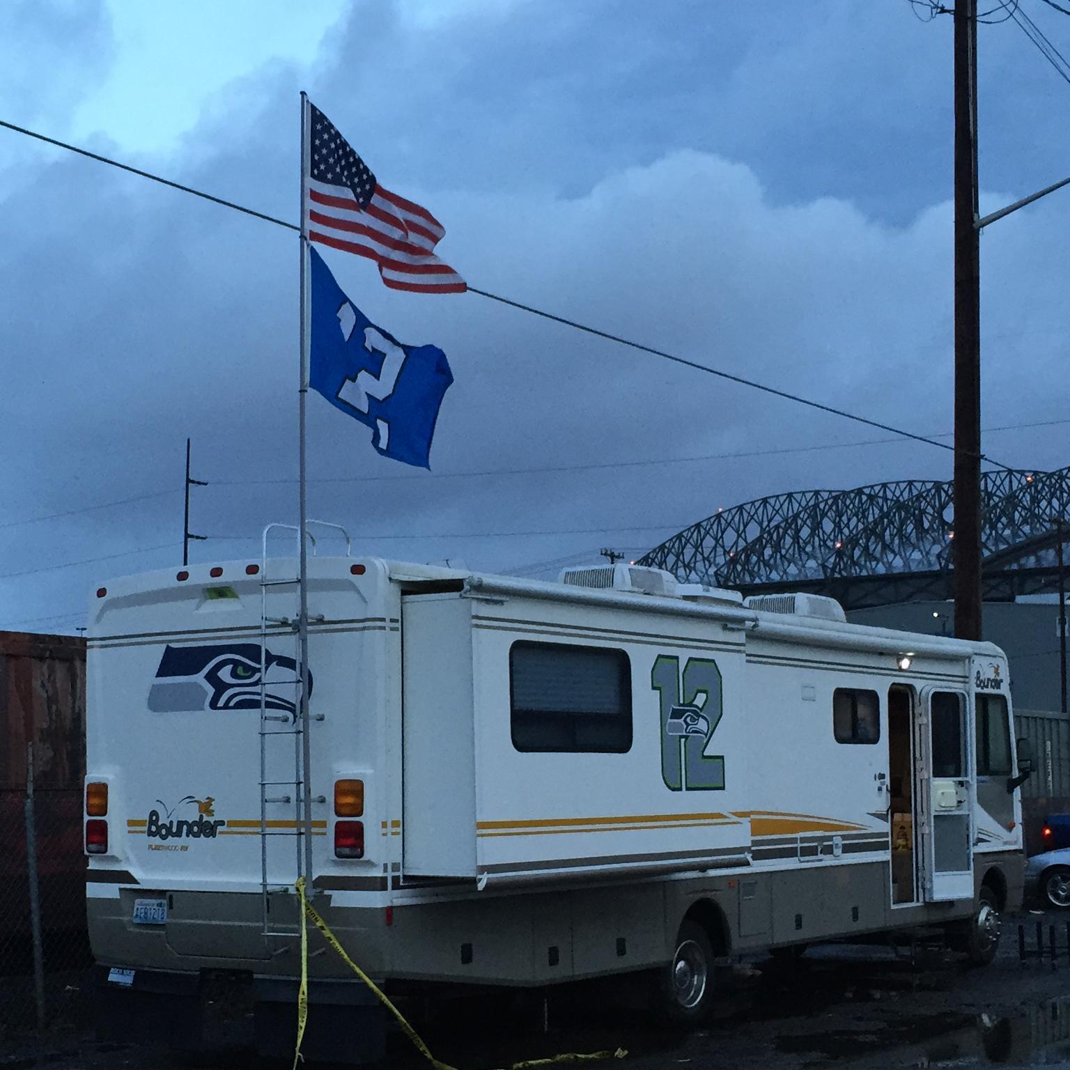 Tailgating Machine at Seattle Seahawk home games! Roger 12thman Vaughn is the captain.