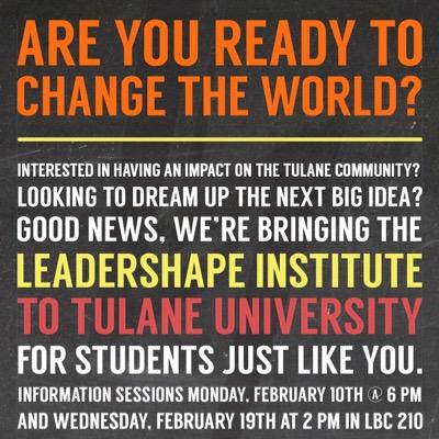 TU_LeaderShape's profile picture. LeaderShape is a 6-day program for students at many universities, including TULANE! Stay updated with the latest news, dates, and more!