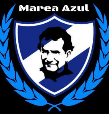 Sector de animación del Bosco De Arévalo C.F. Frente Bosco. Marea Azul. Grada Joven.