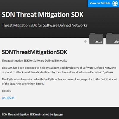 A Threat Mitigation SDK for Software Defined Networks: Developed by @patricklismore : Part of MSc Dissertation Adv Security & Digital Forensics @edinburghnapier