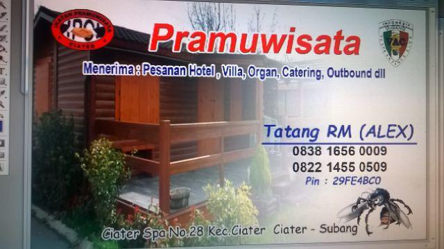Alex IFCI (Ikatan Framuwisataa Ciater) menyewakan: Villa,Temen,Organ,Cattering,Rendem air panas alam dll. Kawasan Ciater Subang. HubHp:083816560009 pin:29fe4bc0