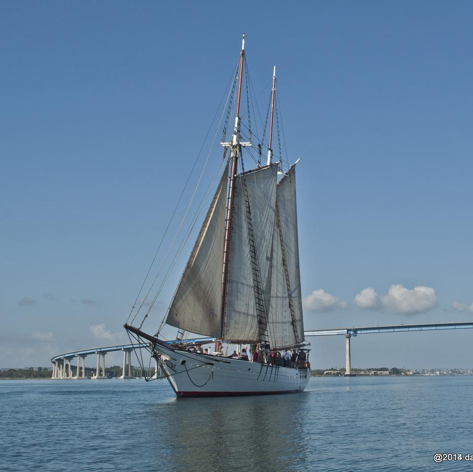 Schooner Bill of Rights, in Chula Vista, is flagship of South Bayfront Sailing Association, Sailing the Dream and supporting community programs for all ages.