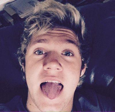 Niall Horan with blonde hair and blue eyes he make me do this...